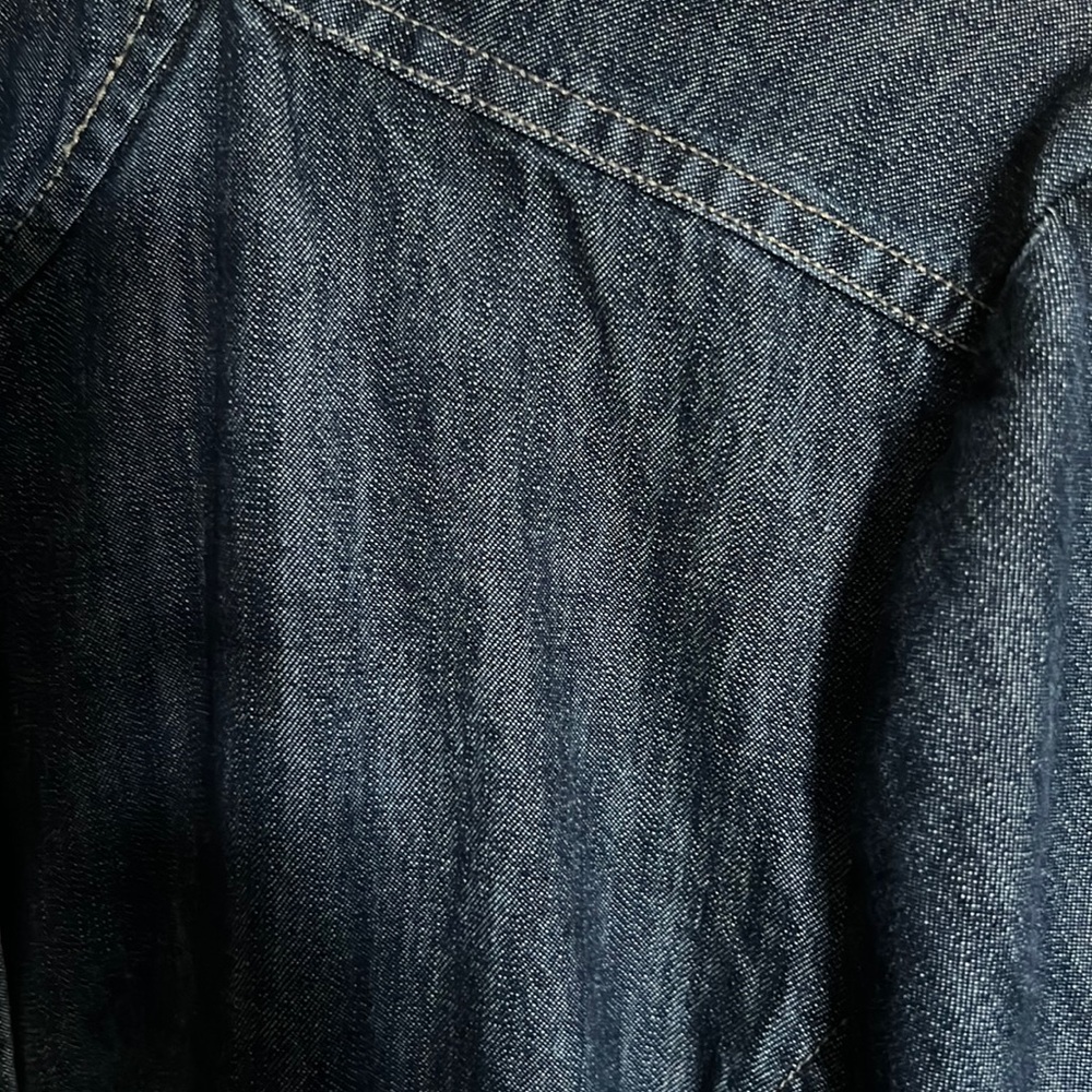 Denim jacket from j Jill size 20 peplum pleated in back slash pockets in front